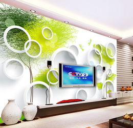 抽象樹3d圓圈電視背景墻圖片素材 psd效果圖下載 3d電視背景墻圖大全 電視背景墻編號 11679609